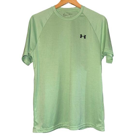 Under Armour Performance Shirt Men Medium Short Sleeve Gym Outdoor Camping Green - Picture 1 of 5
